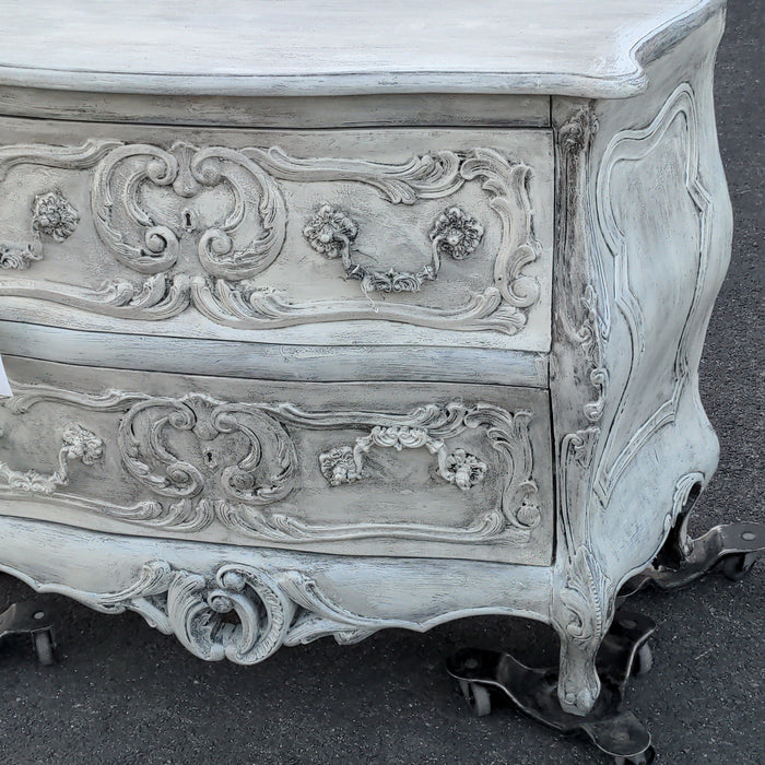 LOUIS XV STYLE PAINTED 2 DRAWER  BOMBAY CHEST-NOT OLD