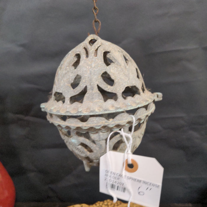 OPEN CAGE SPHERE INCENSE HOLDER