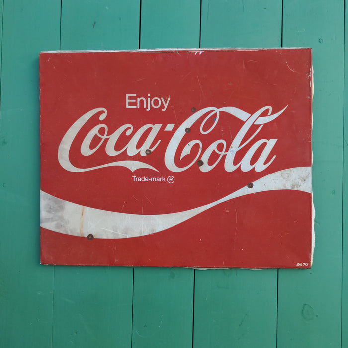 VINTAGE METAL COCA-COLA ADVERTISING SIGN