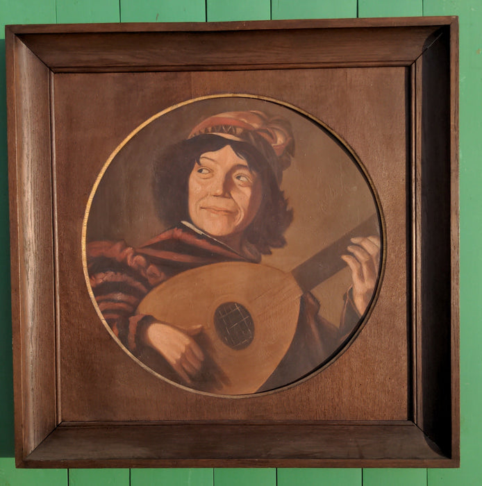 OIL PAINTING  OF A BARD