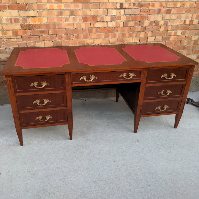 DIRECTOIRE DESK WITH LEATHER TOP