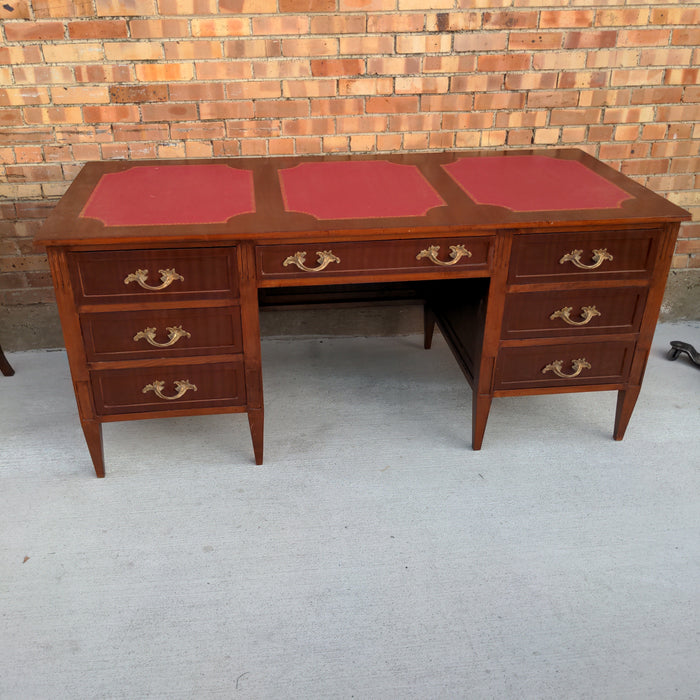 DIRECTOIRE DESK WITH LEATHER TOP