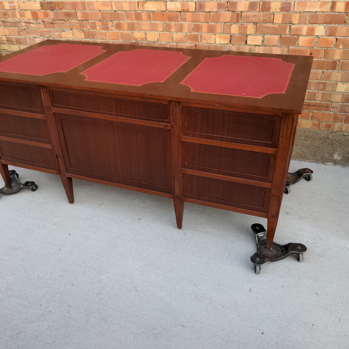 DIRECTOIRE DESK WITH LEATHER TOP