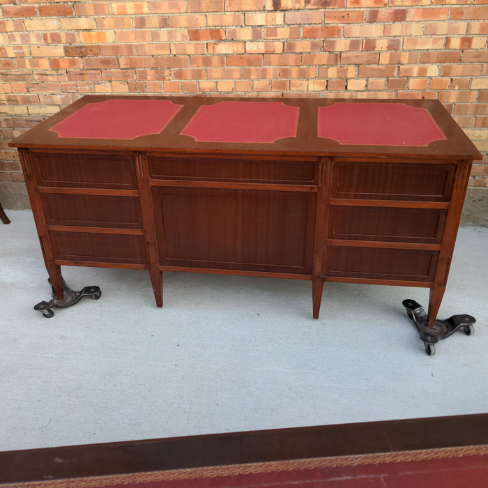 DIRECTOIRE DESK WITH LEATHER TOP