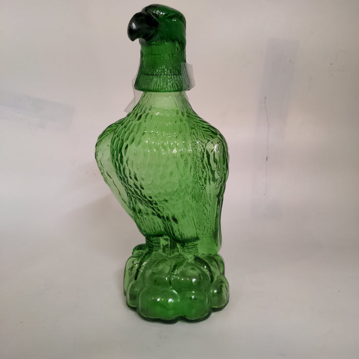 GREEN GLASS EAGLE DECANTER