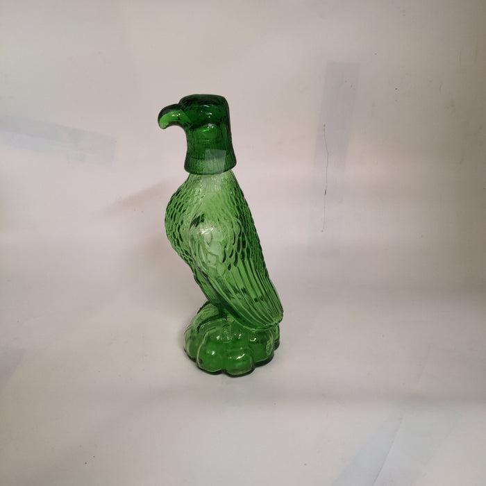 GREEN GLASS EAGLE DECANTER