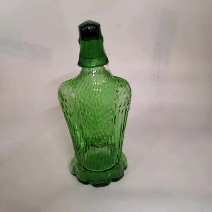 GREEN GLASS EAGLE DECANTER