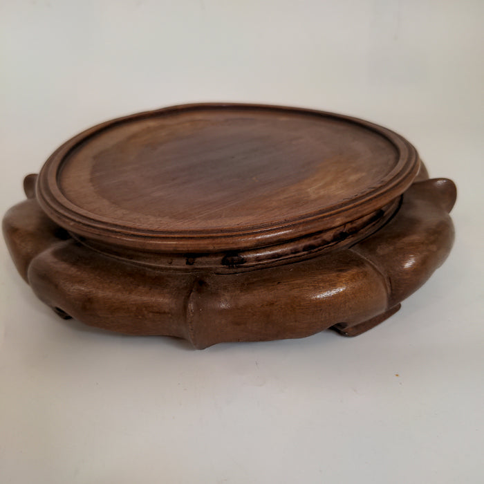 ASIAN WOOD FOOTED ROUND BASE