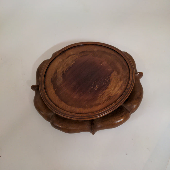 ASIAN WOOD FOOTED ROUND BASE