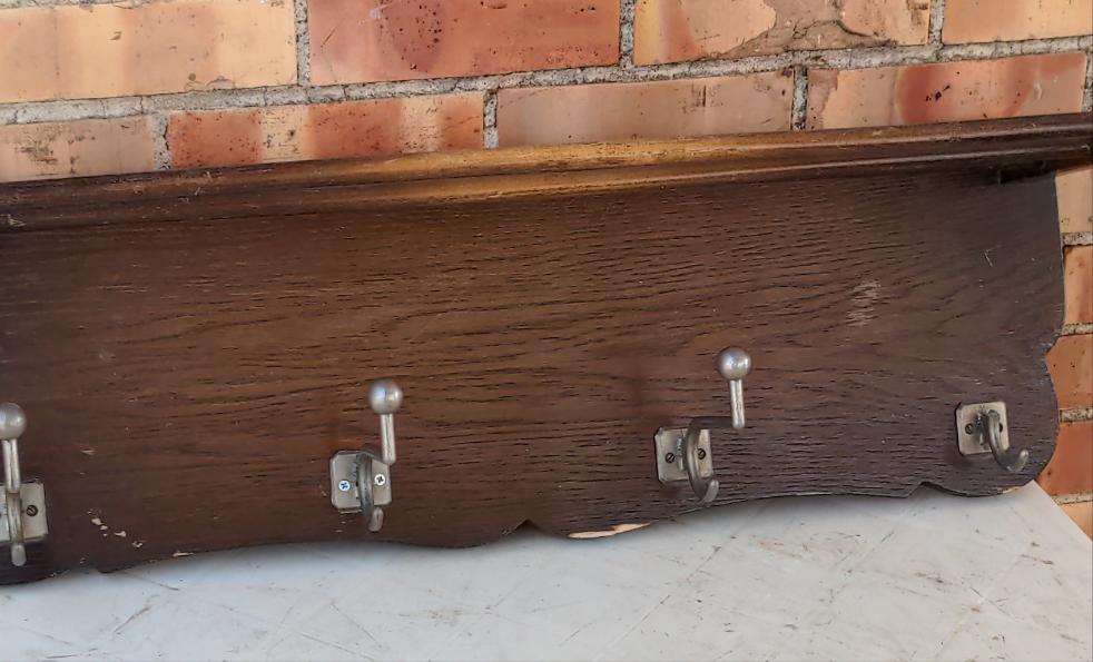 DUTCH OAK HAT SHELF AS FOUND