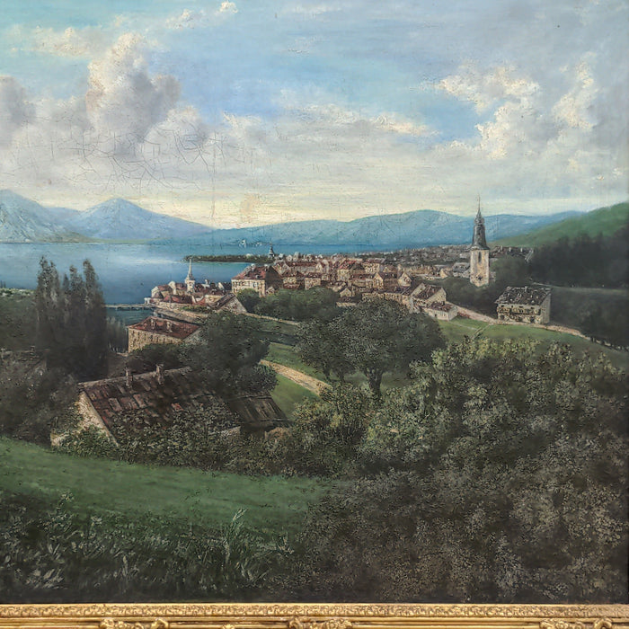 19TH CENTURY LANDSCAPE OIL PAINTING BY KARL ALBERT KAISER