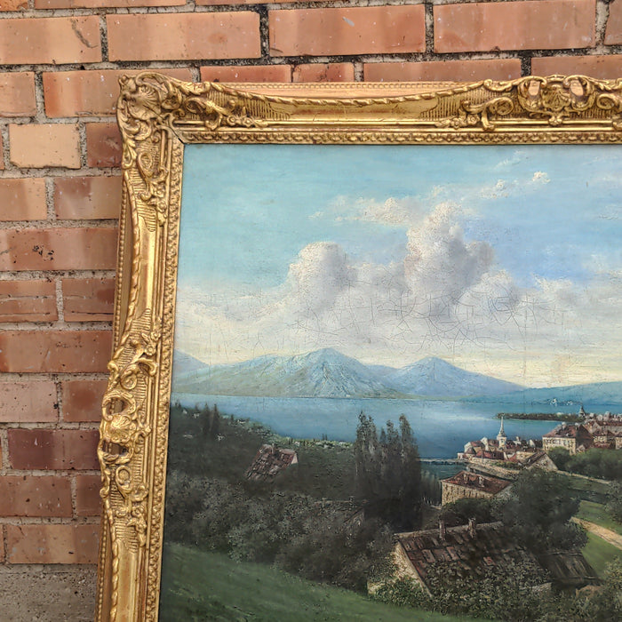 19TH CENTURY LANDSCAPE OIL PAINTING BY KARL ALBERT KAISER