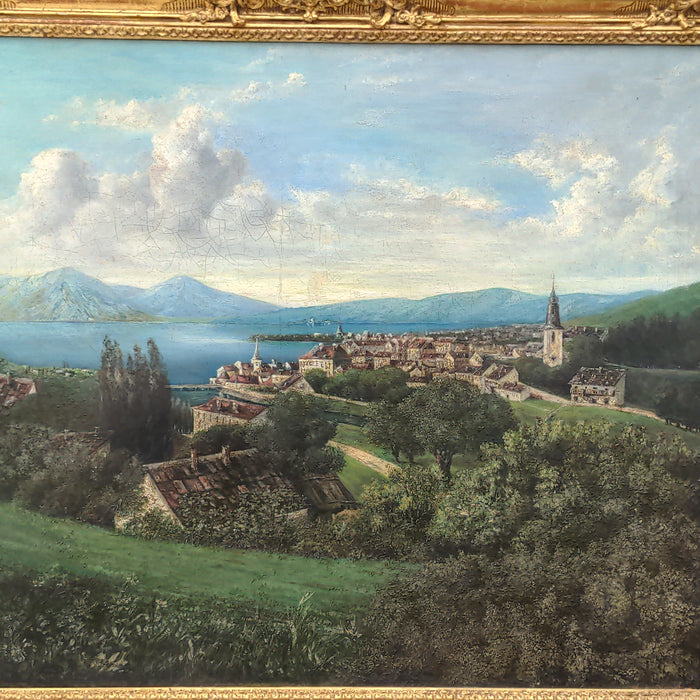 19TH CENTURY LANDSCAPE OIL PAINTING BY KARL ALBERT KAISER