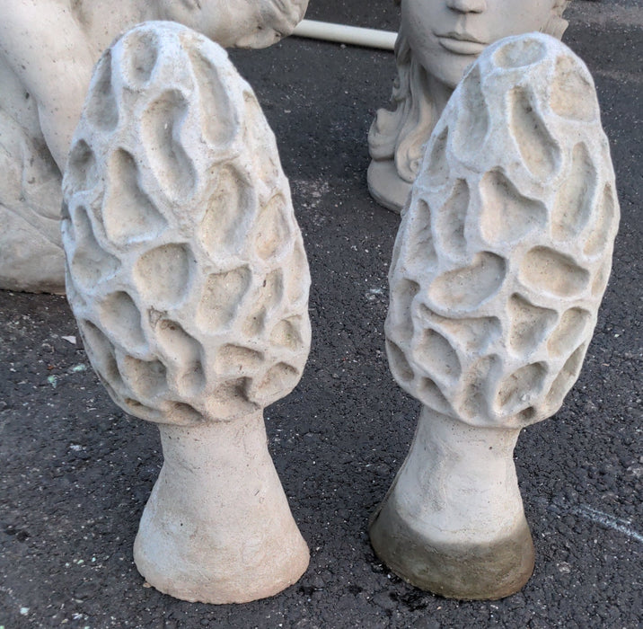 PAIR OF CONCRETE MUSHROOMS