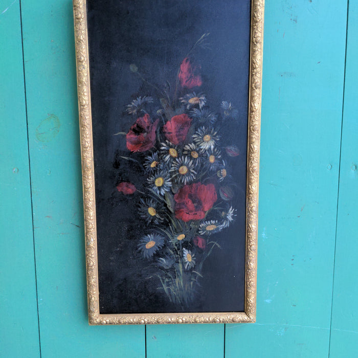 FRAMED FLORAL STILL LIFE OIL PAINTING ON BOARD