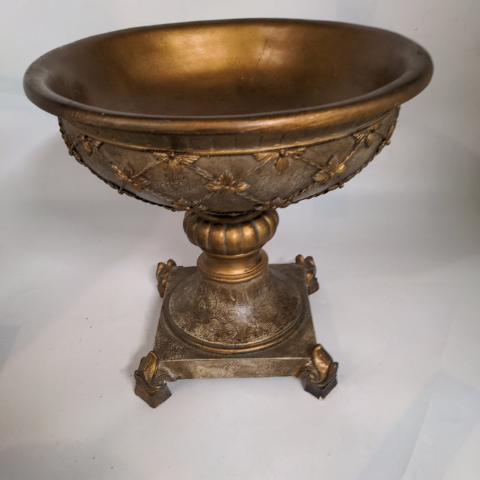 GOLD & BRONZE RESIN COMPOTE AS FOUND