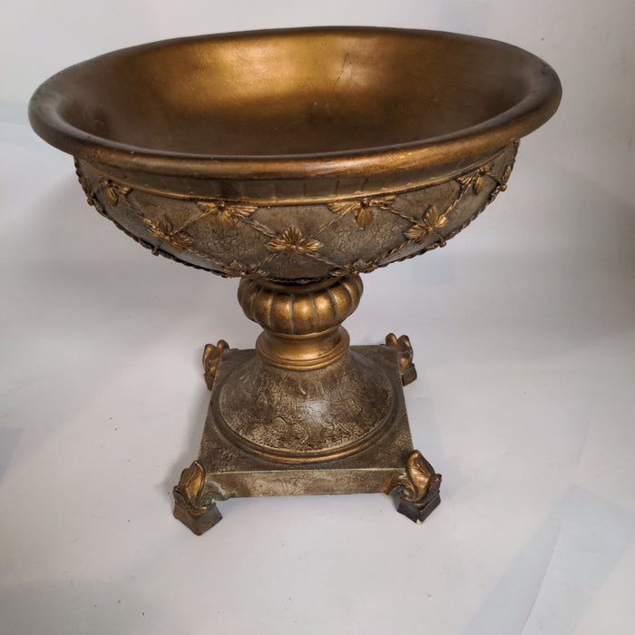 GOLD & BRONZE RESIN COMPOTE AS FOUND