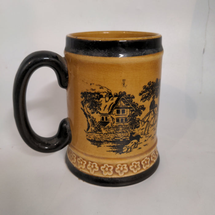 HAND PAINTED BLACK AND GOLD MK MUG