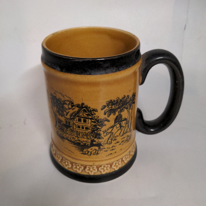 HAND PAINTED BLACK AND GOLD MK MUG
