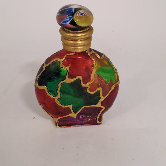 MULTICOLOR ART GLASS PERFUME BOTTLE