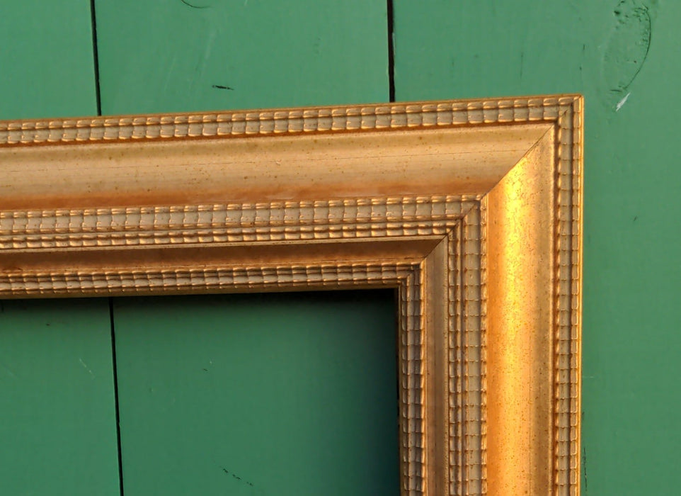LARGE BRIGHT GOLD CONVEX FRAME