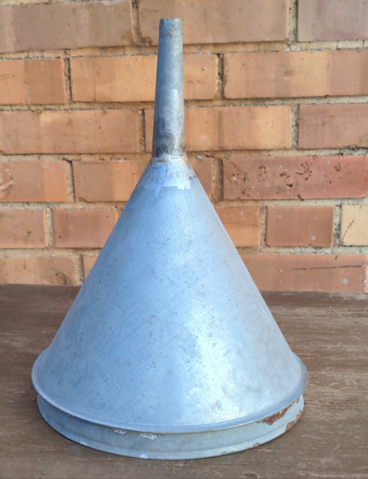 SMALL GALVANIZED TIN FUNNEL