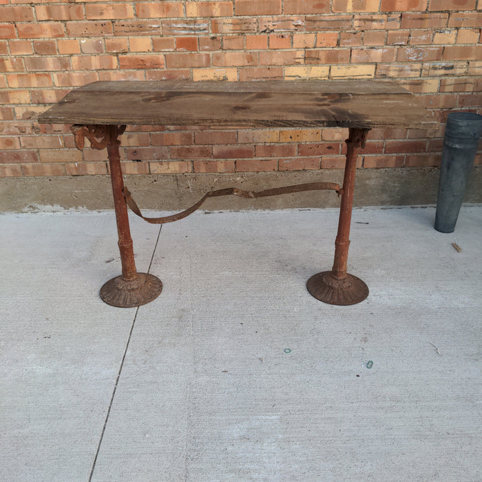 ANTIQUE CAST IRON TABLE BASE