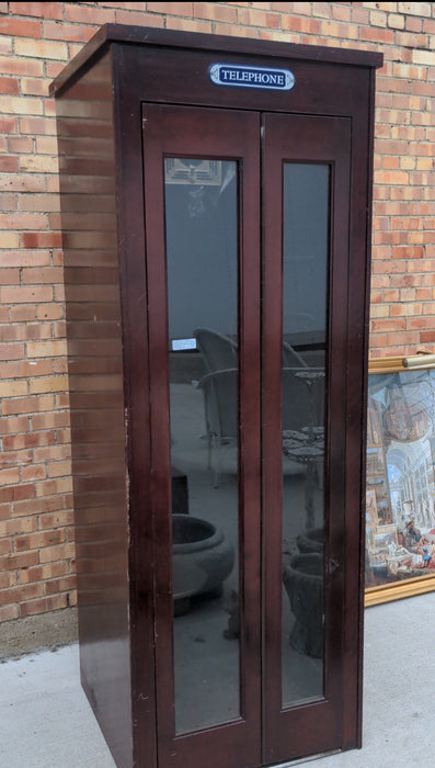 MAHOGANY FINISH PHONE BOOTH