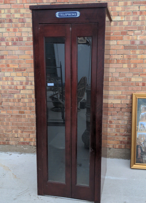 MAHOGANY FINISH PHONE BOOTH