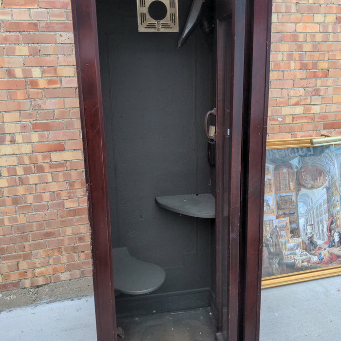 MAHOGANY FINISH PHONE BOOTH