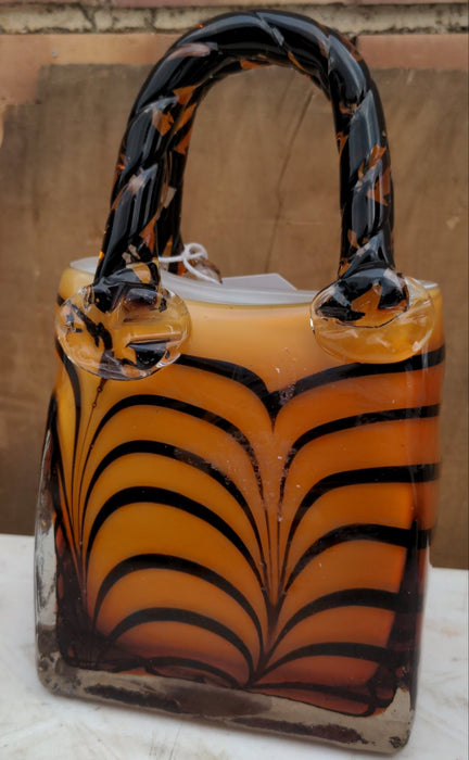 TIGER STRIPED GLASS PURSE