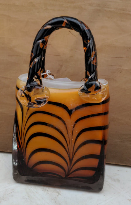 TIGER STRIPED GLASS PURSE