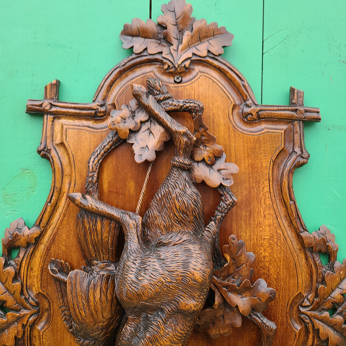 BLACK FOREST CARVED ROE BUCK PLAQUE