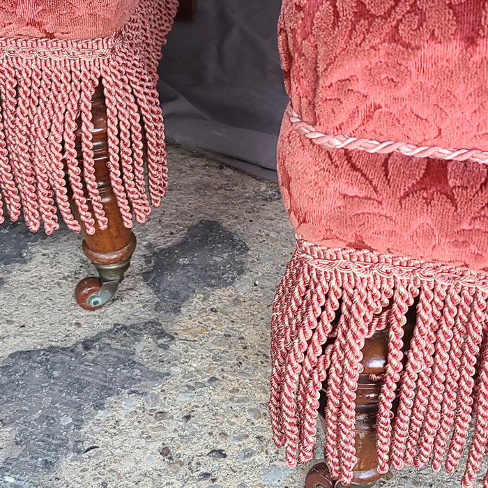 PAIR OF ENGLISH BOUDOIR CHAIRS