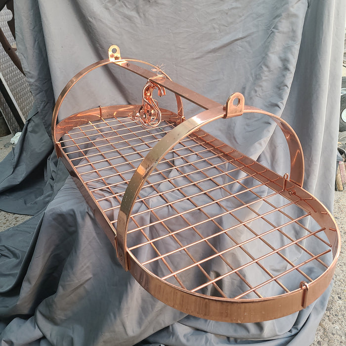 COPPER OVAL POT RACK