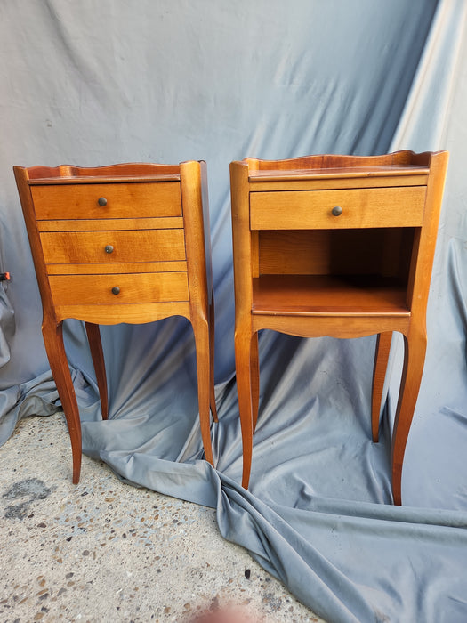 PAIR OF LOUIS XV CHERRYWOOD SIDE CABINETS