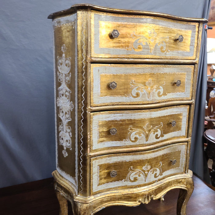 SHALLOW TALL FLORENTINE GOLD LINGERE CHEST
