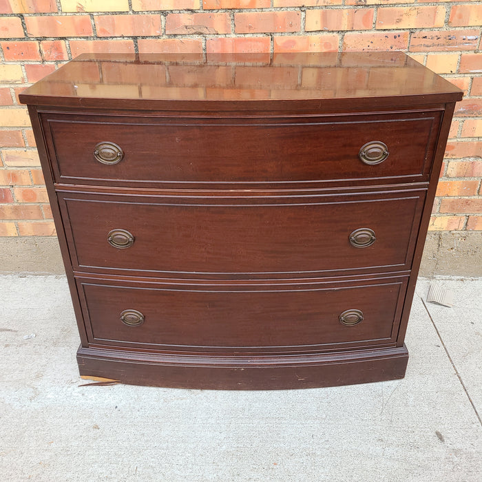 AS FOUND MAHOGANY BOWFRONT CHEST