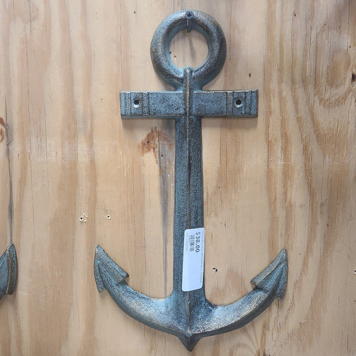 IRON NAUTICAL ANCHOR WALL PLAQUE