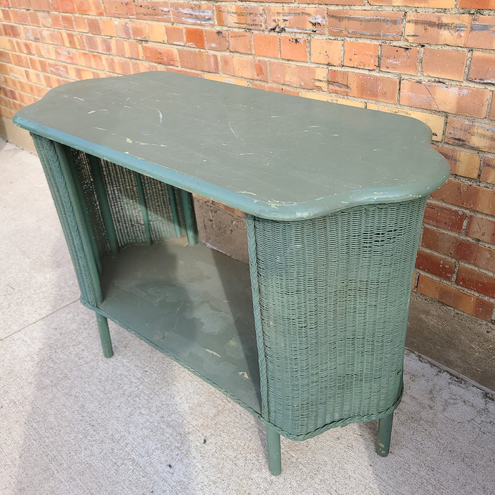 SMALL WICKER TABLE or CONSOLE