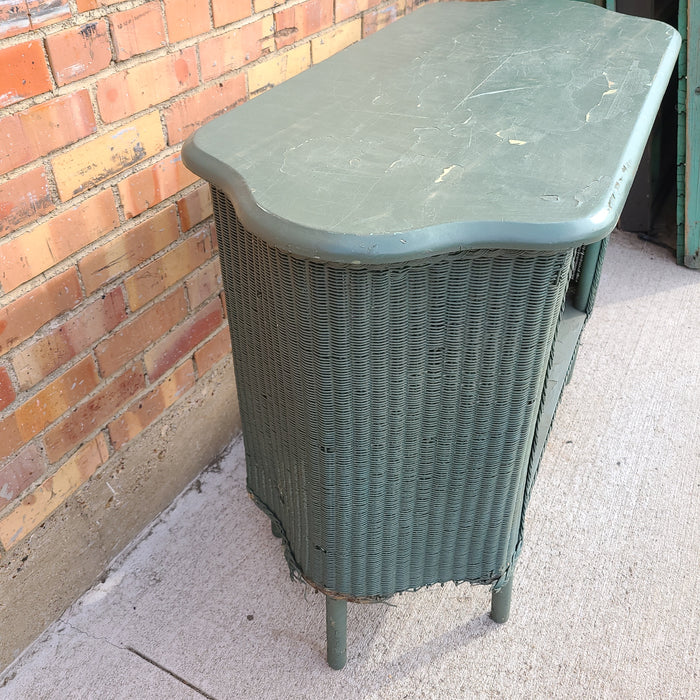 SMALL WICKER TABLE or CONSOLE