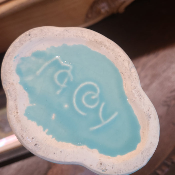SEAFOAM GREEN SWAN MCCOY VASE