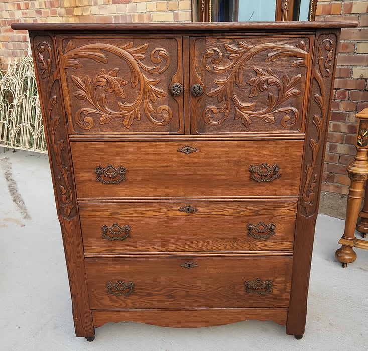 AMERICAN OAK HIGHBOY