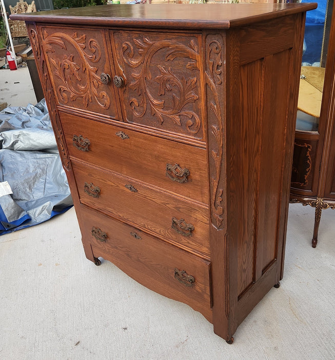 AMERICAN OAK HIGHBOY