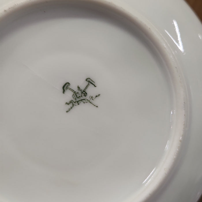 PAIR OF GAUDY WELCH ENGLISH CUPS AND SAUCERS
