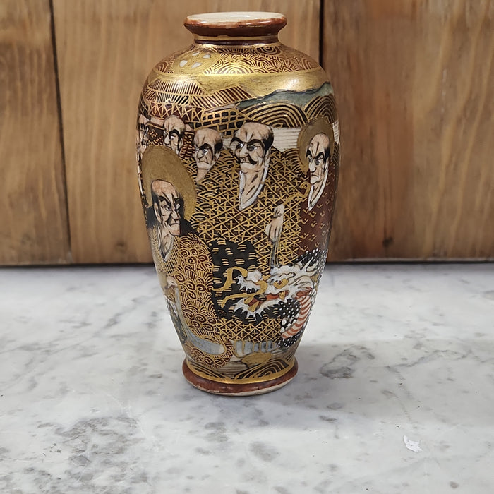 TINY GOLD SATSUMA VASE