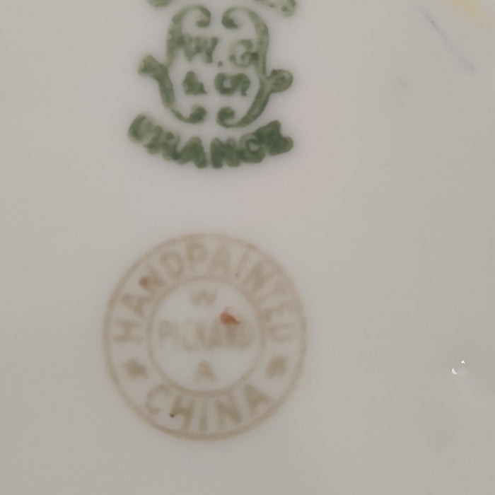 LIMOGES FRANCE PICKARD TANKARD "HAPPY MONK WITH A CIGAR"