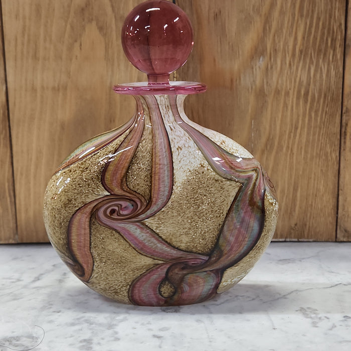 PINK PERFUME ART GLASS BOTTLE