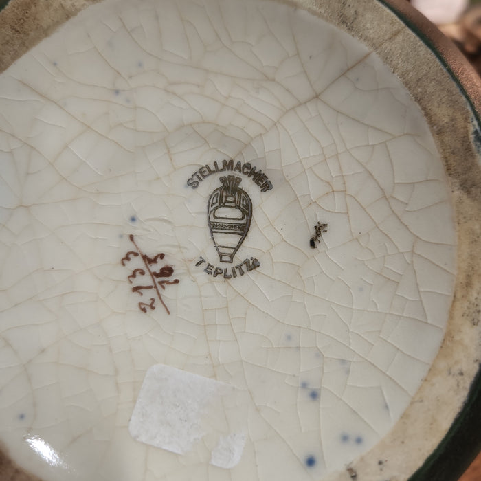 TEPLITZ POTTERY BOWL WITH GIRL AND BABY CHICK