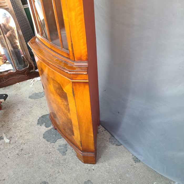 ENGLISH WALNUT CORNER CABINET WITH GOTHIC ATCHES